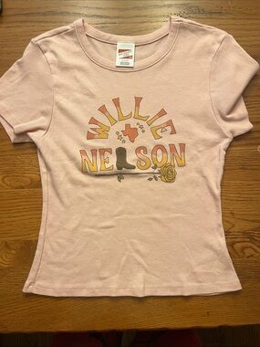 American Eagle Outfitters Pink Willie Nelson Graphic Tee